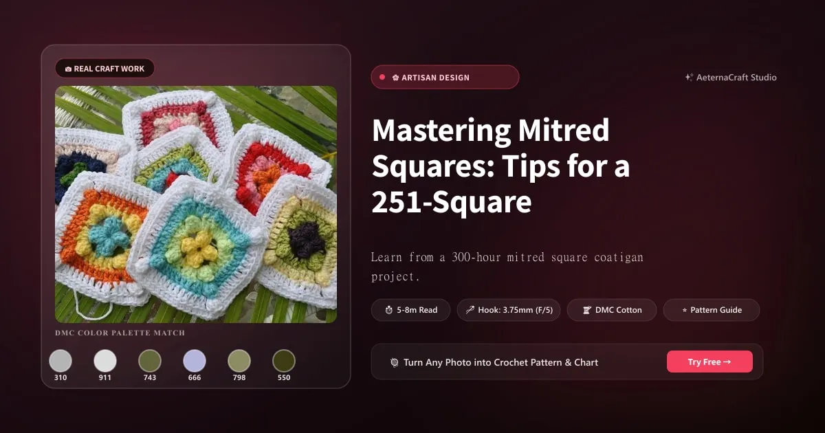 Mastering Mitred Squares: Tips for a 251-Square Coatigan