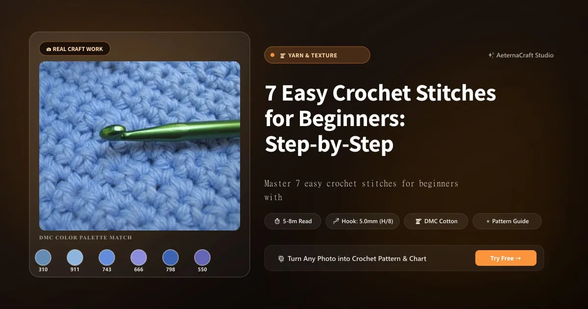 7 Easy Crochet Stitches for Beginners: Step-by-Step Guide
