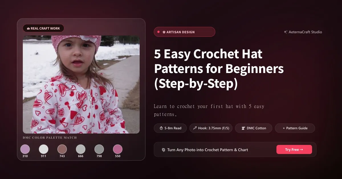 5 Easy Crochet Hat Patterns for Beginners (Step-by-Step)