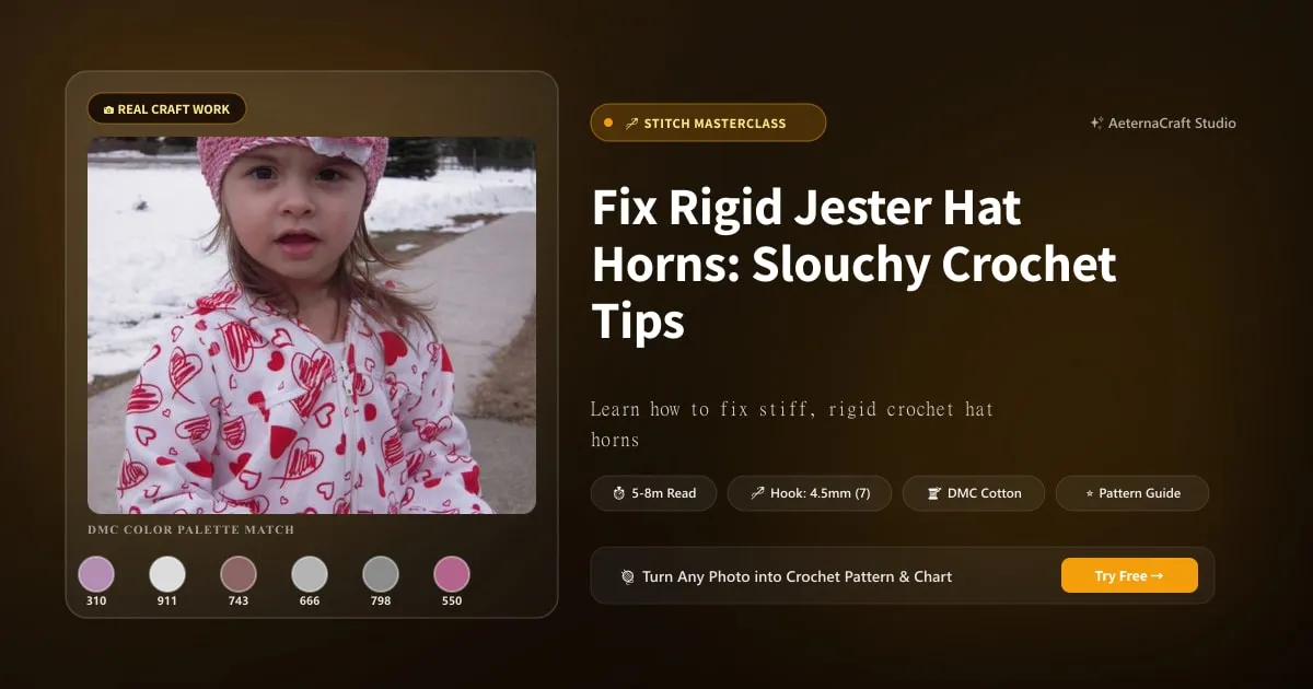 Fix Rigid Jester Hat Horns: Slouchy Crochet Tips