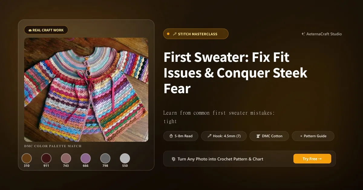 First Sweater: Fix Fit Issues & Conquer Steek Fear