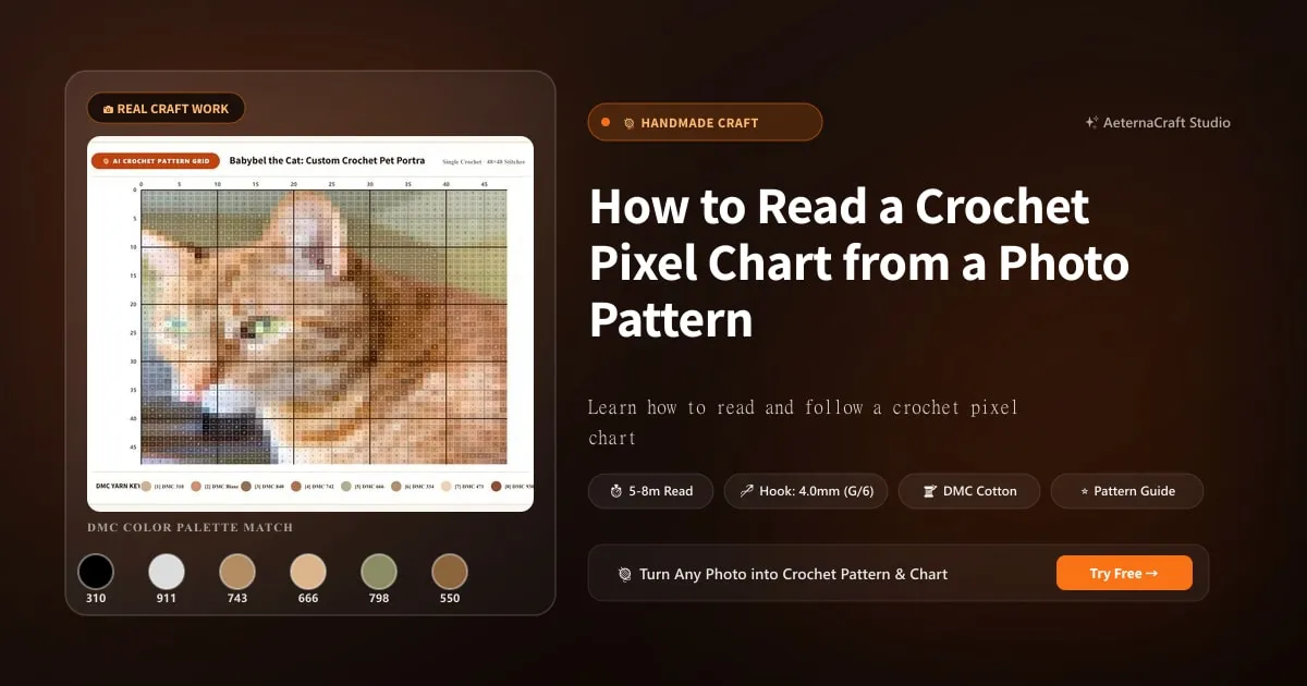 How to Read a Crochet Pixel Chart from a Photo Pattern