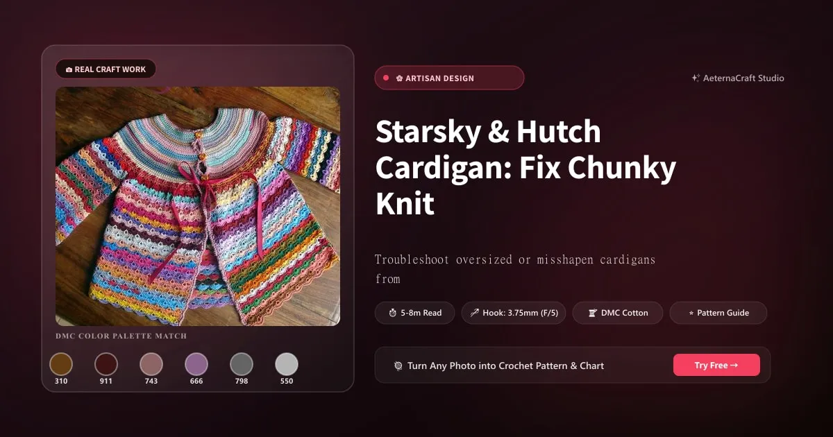 Starsky & Hutch Cardigan: Fix Chunky Knit Sizing Issues