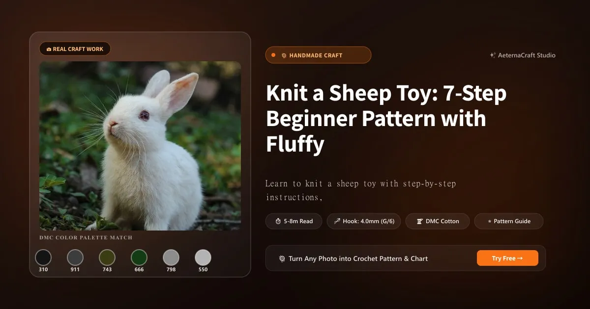 Knit a Sheep Toy: 7-Step Beginner Pattern with Fluffy Finish