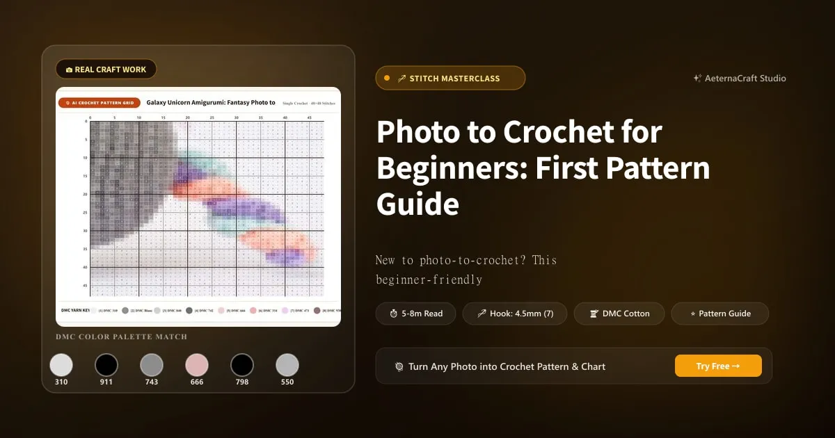 Photo to Crochet for Beginners: First Pattern Guide