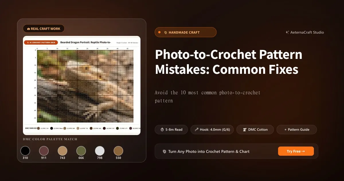 Photo-to-Crochet Pattern Mistakes: Common Fixes