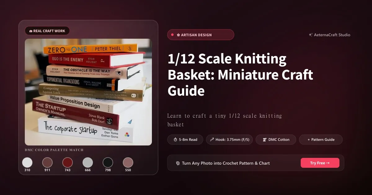 1/12 Scale Knitting Basket: Miniature Craft Guide