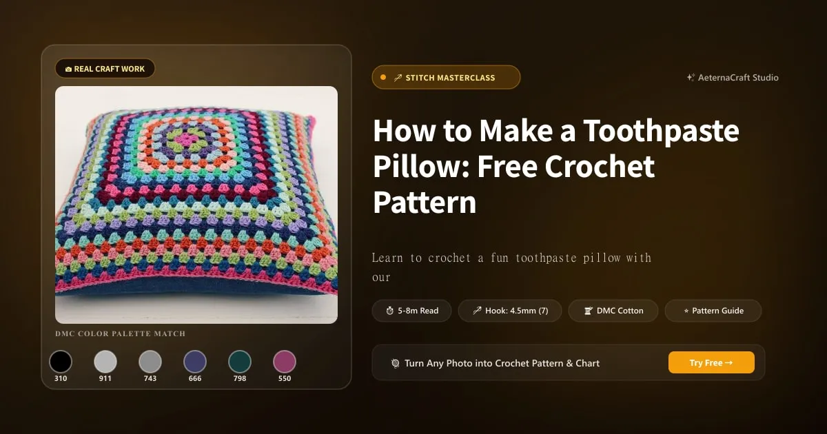 How to Make a Toothpaste Pillow: Free Crochet Pattern & Tips
