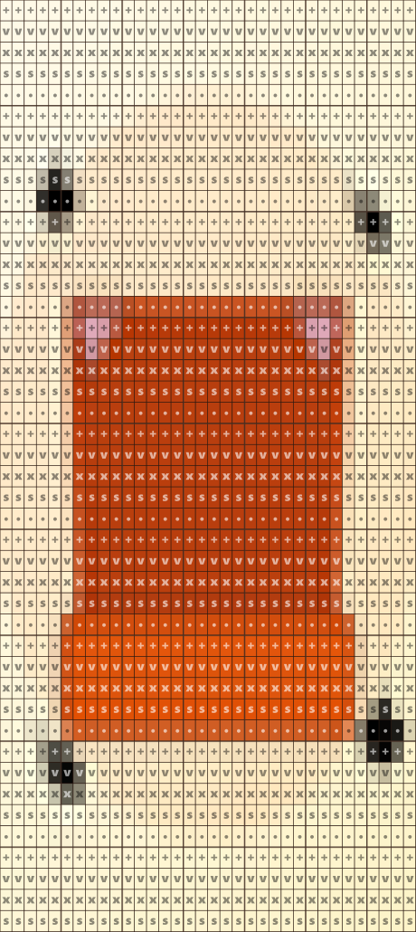 AI-generated crochet pattern grid