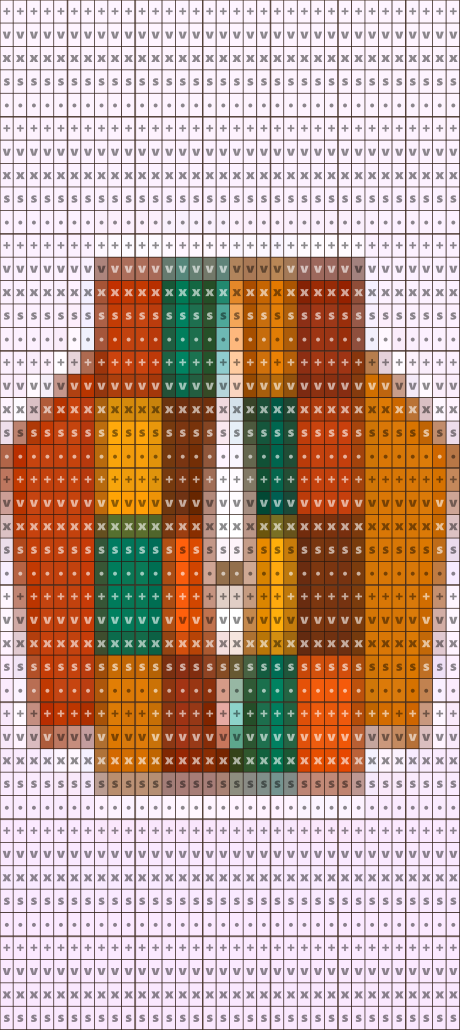 AI-generated crochet pattern grid