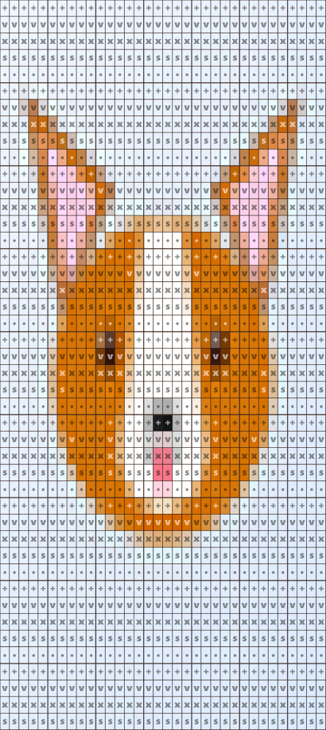 AI-generated crochet pattern grid