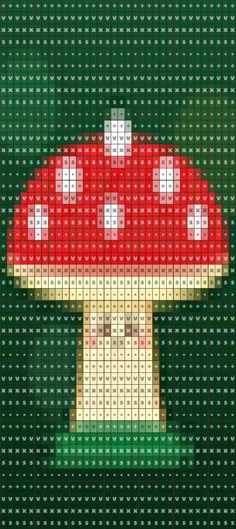 AI-generated crochet pattern grid