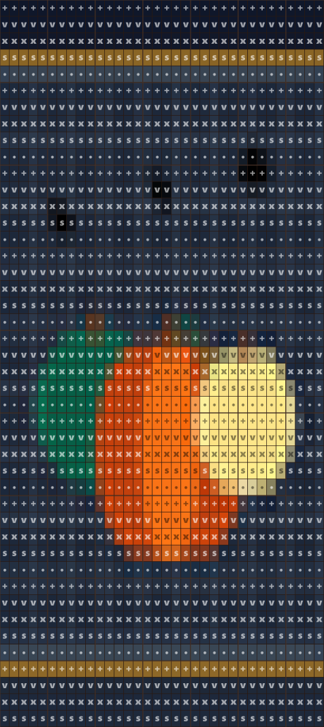 AI-generated crochet pattern grid