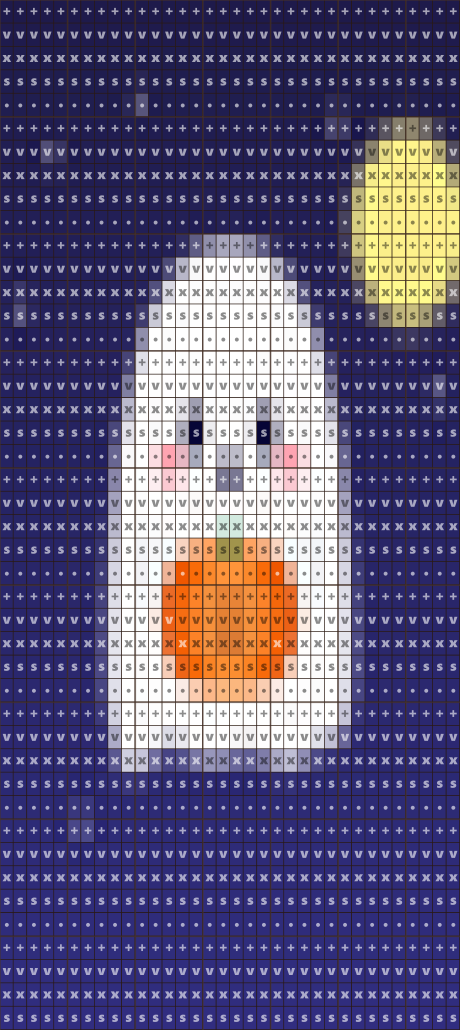 AI-generated crochet pattern grid