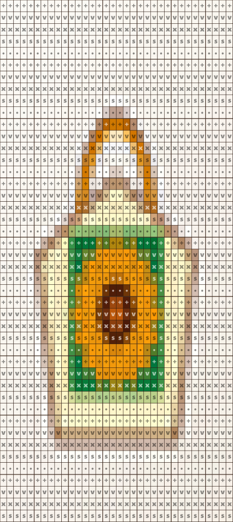AI-generated crochet pattern grid