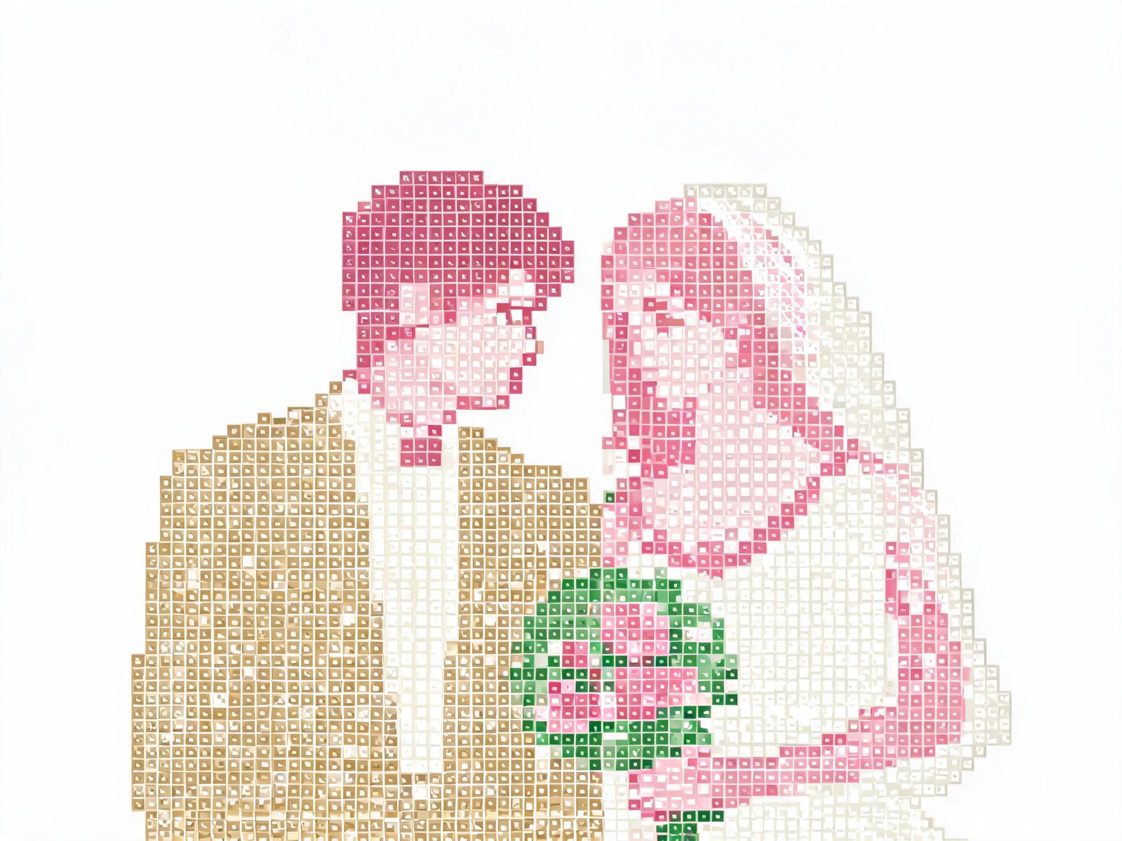 AI-generated wedding keepsake crochet pattern grid